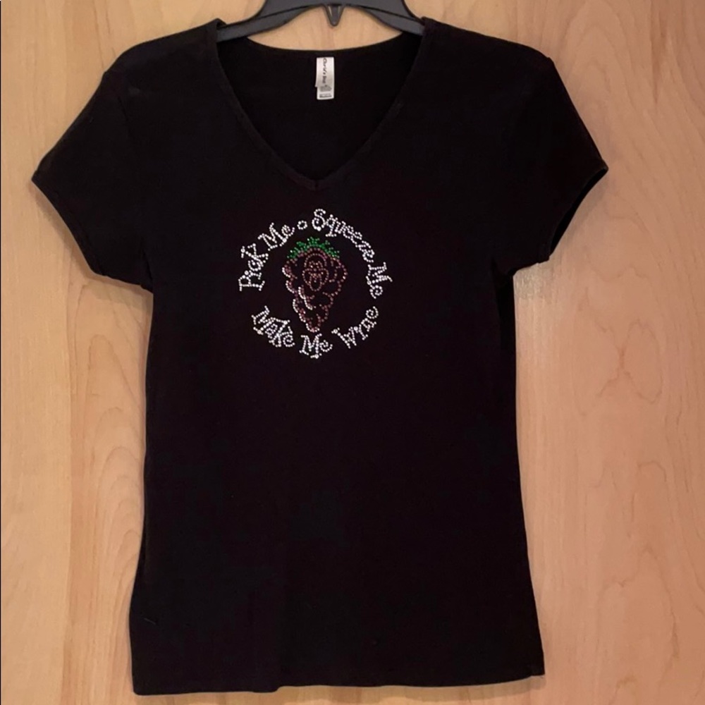 Wine V-Neck Top